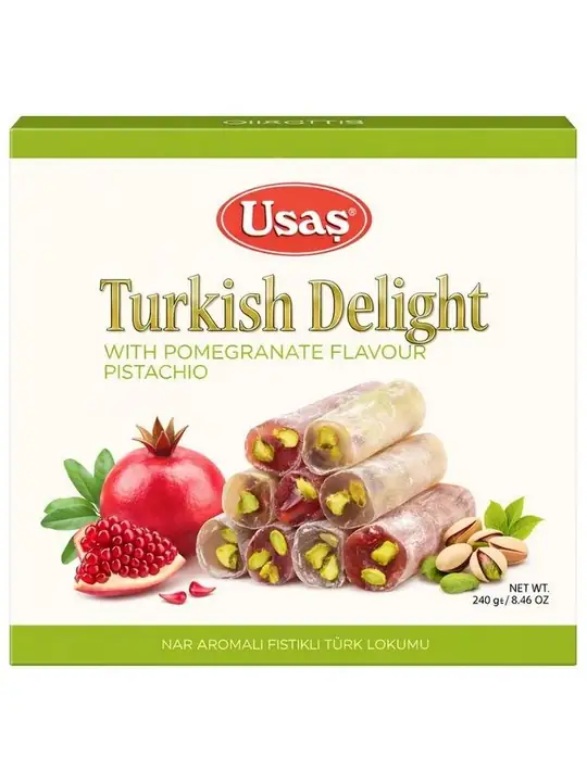 Turkish Delight with Pomegranate, Peanut and Pistachio 240g