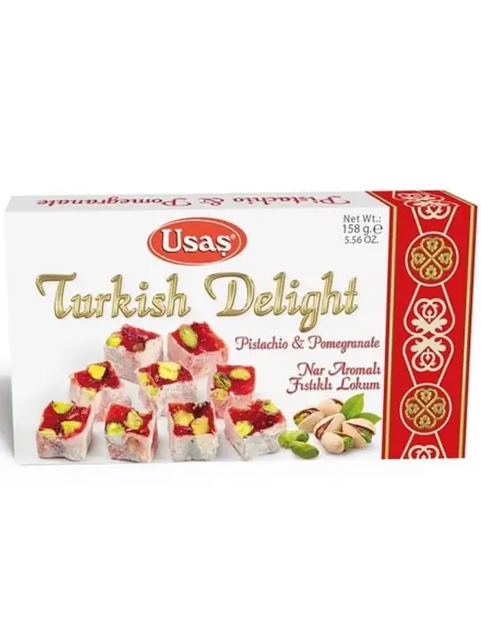 Turkish Delight - Pomegranate Flavored & Pistachio 158g