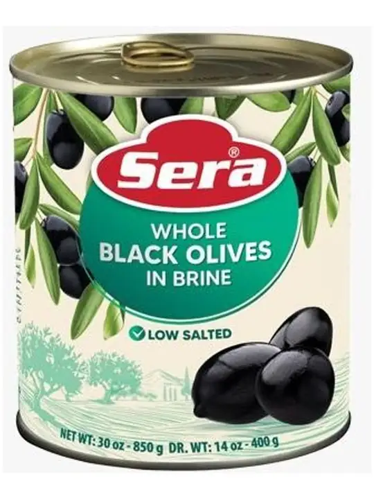 Whole Black Olives in Brine Low Salted 850 ml