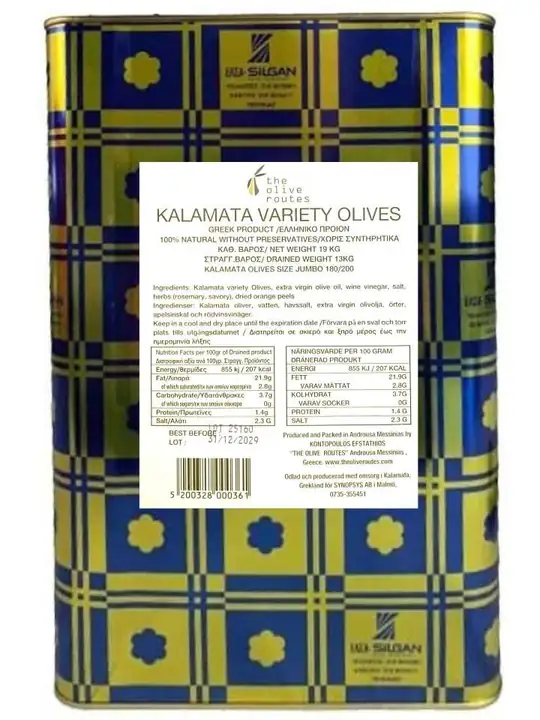 Græske Kalamata Oliven Jumbo 13kg
