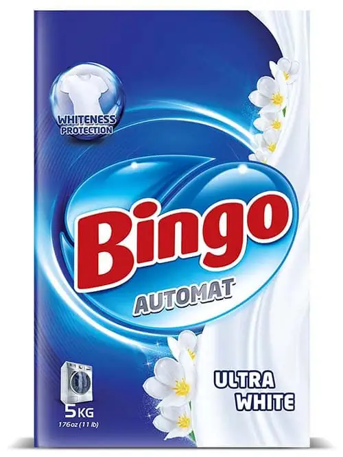 Bingo Laundry Detergent for White Clothes (Ultra Whiteness) - 5kg