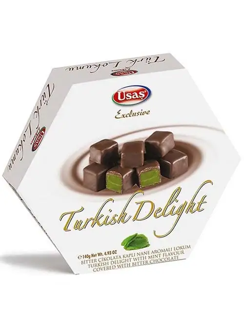 Turkish Delight - Dark Chocolate Coated Mint Flavored 140g