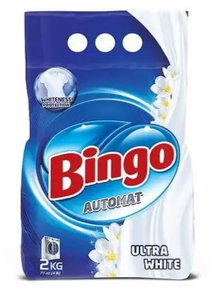 Bingo Laundry Detergent for White Clothes (Ultra Whiteness) - 2kg
