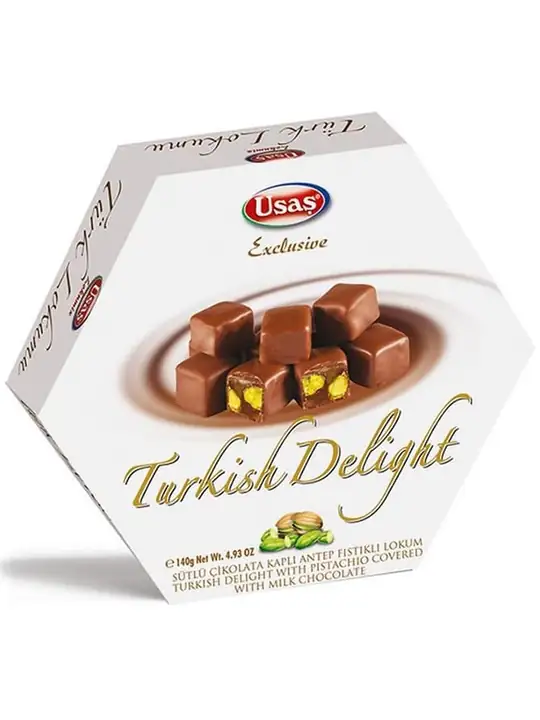 Turkish Delight - Pistachio Flavored Chocolate Covered 140g
