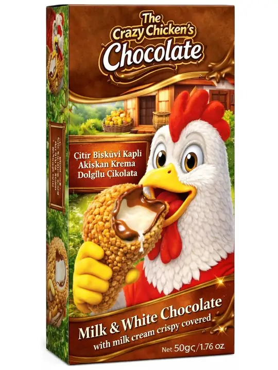 The Crazy Chicken's Milk & White Chocolate 50g