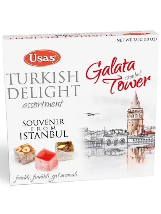 Turkish Delight - Pistachio, Hazelnut, Rose Flavored 284g