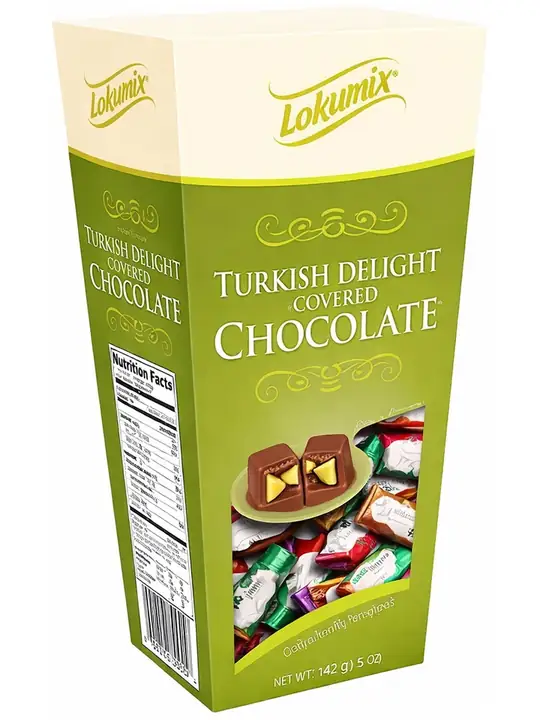 Turkish Delight - Hazelnut & Fruit Flavored Chocolate Covered 142g