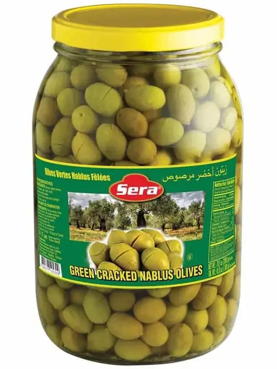 Knuste Grønne Oliven 2kg