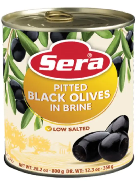 Pitted Black Olives Lightly Salted 1kg