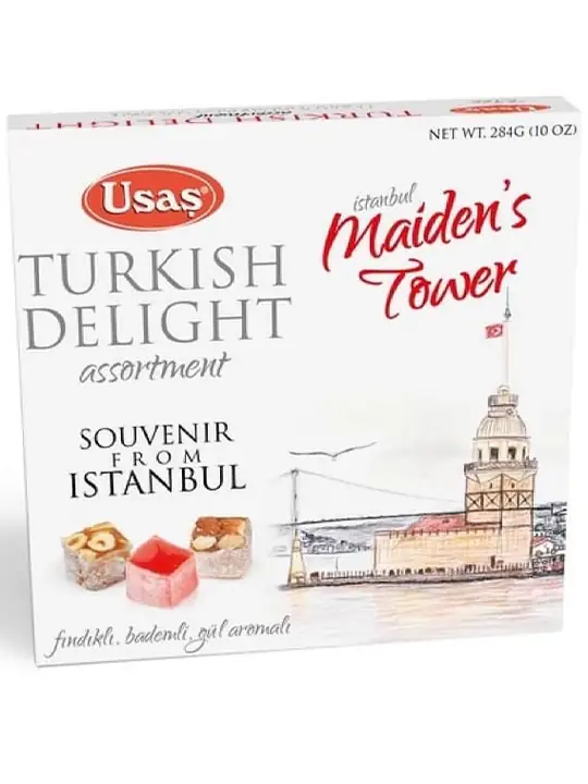 Turkish Delight - Hazelnut Almond and Rose Flavored 284g