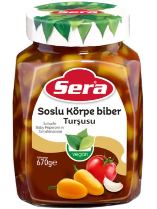 Spicy Pickled Baby Peppers in Tomato Sauce 720ml