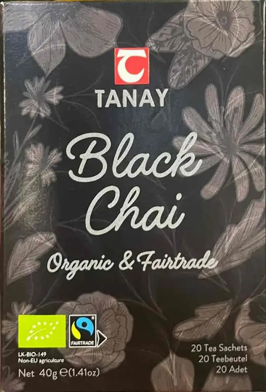 Black Chai Tea (Organic) - 20 Tea Sachets