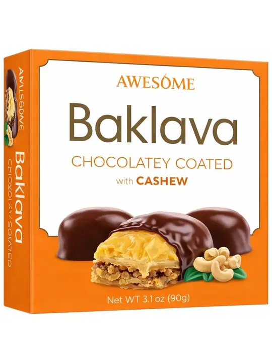 Awesome Chocolate-Coated Baklava with Cashews 90g