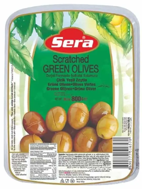 Stratched Green Olives 800g