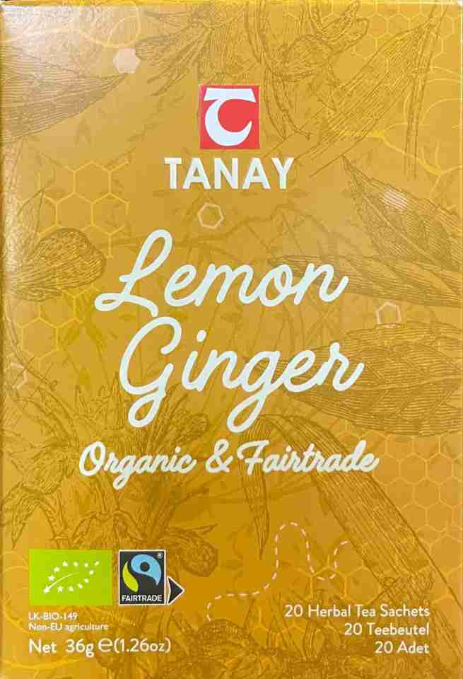 Lemon Ginger Herbal Tea (Organic) - 20 Tea Sachets