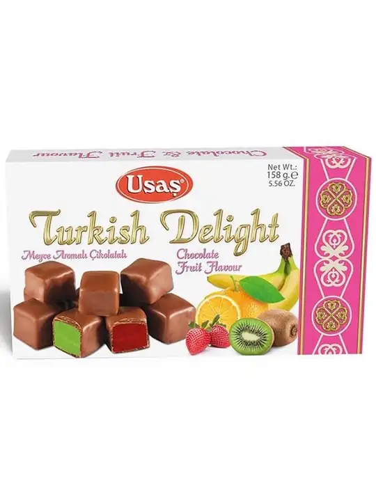 Turkish Delight - Fruit Flavored Chocolate Covered 158g