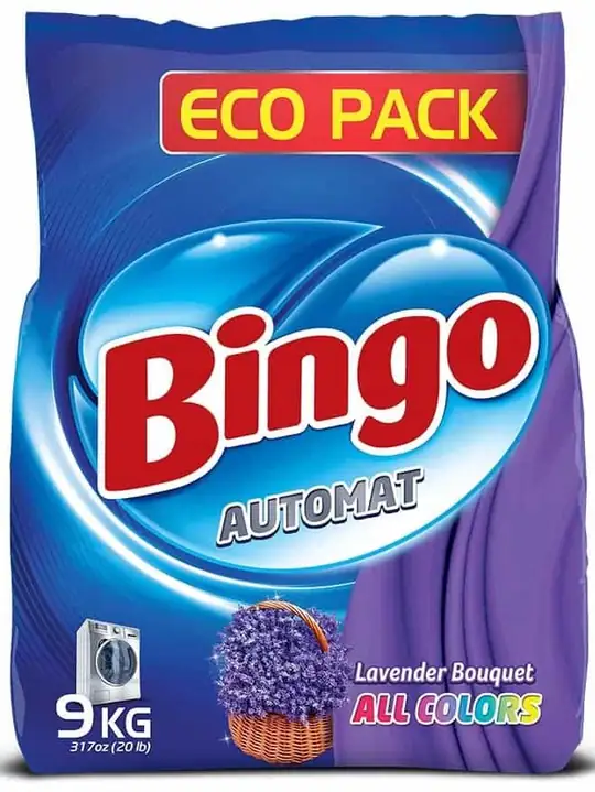 Bingo Laundry Detergent for All Colors (Lavender Scent) - Eco Packaging 9kg