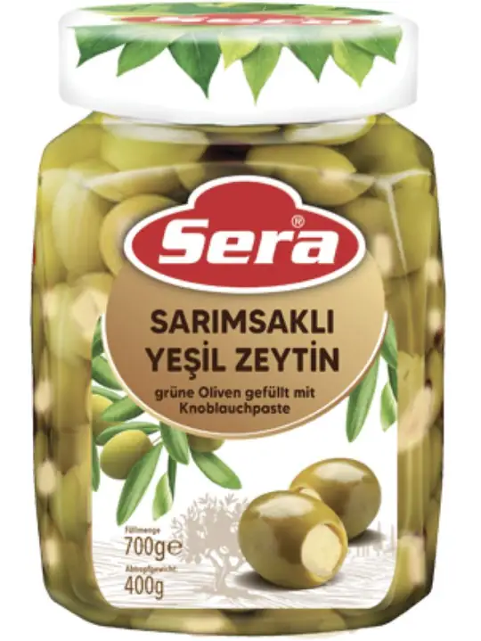 Green Olives with Garlic 720ml