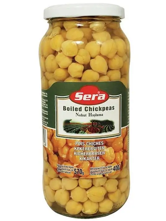 Boiled Chickpeas in Glass Jar 580ml